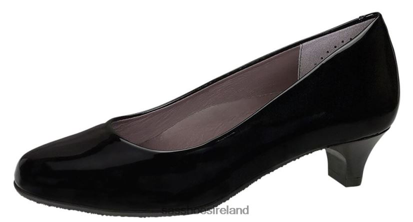 Women SAS Elaine Kitten Heel Inspired X88N24343 Black Patent