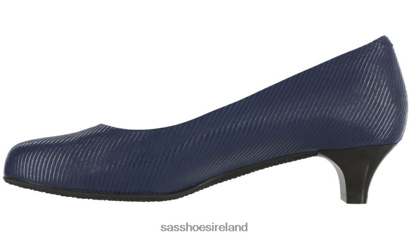 Women SAS Elaine Kitten Heel Inspired X88N24370 Navy Stripe