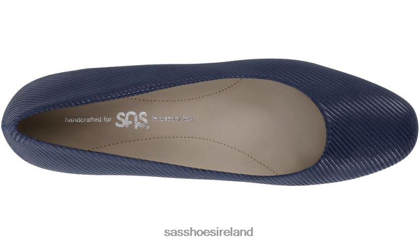 Women SAS Elaine Kitten Heel Inspired X88N24370 Navy Stripe