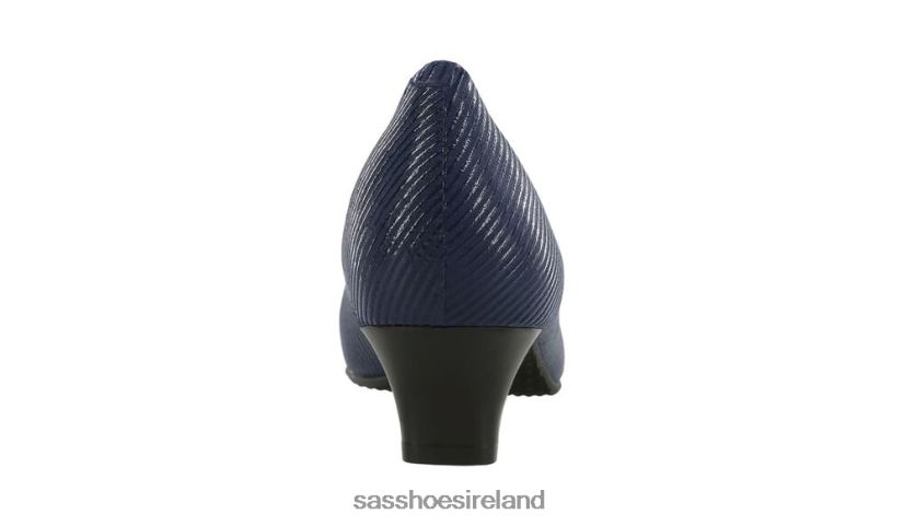 Women SAS Elaine Kitten Heel Inspired X88N24370 Navy Stripe