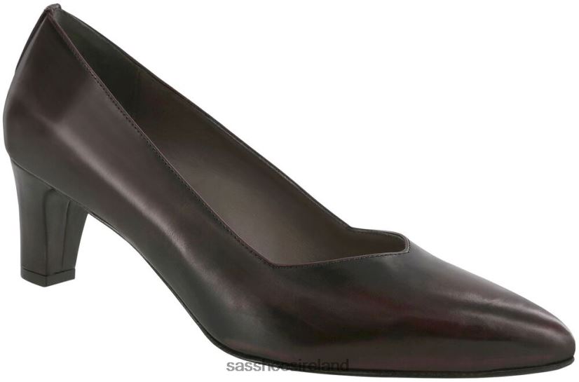 Women SAS Francessa Pointed Toe Pump Inspired X88N24349 Ant Burgundy