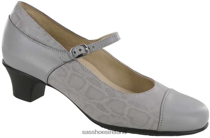 Women SAS Isabel Mary Jane Heel Inspired X88N24334 Grigio/Snake