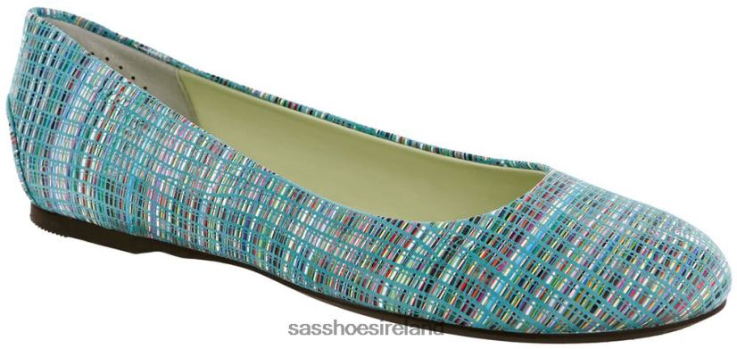 Women SAS Lacey Slip On Loafer Inspired X88N24385 Rainbow Turquoise