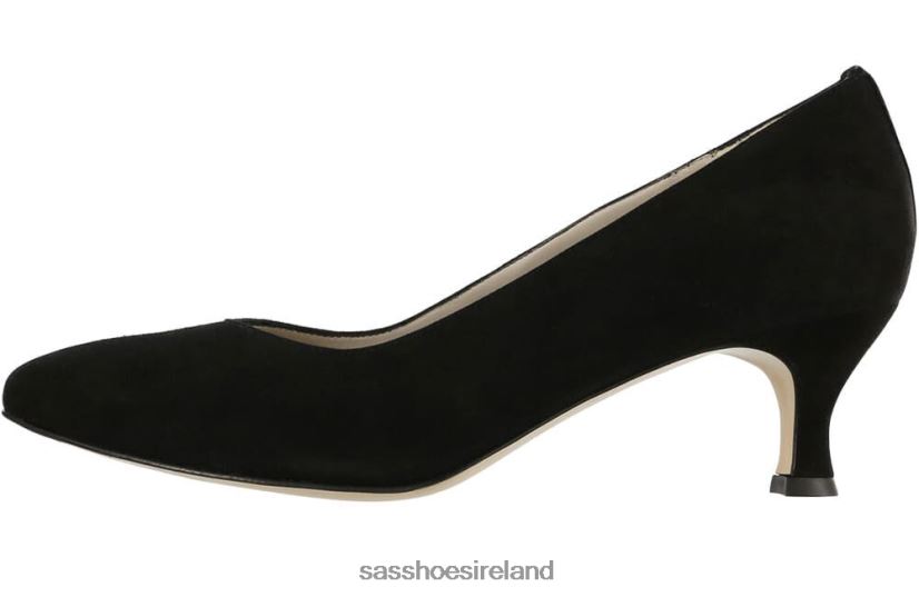 Women SAS Moxie Kitten Heel Inspired X88N24342 Black Suede