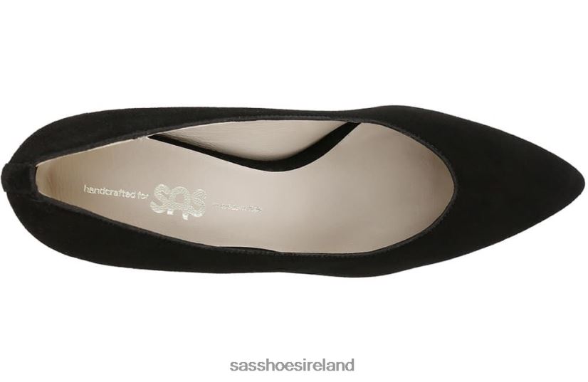 Women SAS Moxie Kitten Heel Inspired X88N24342 Black Suede