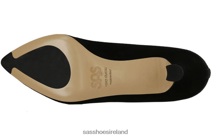 Women SAS Moxie Kitten Heel Inspired X88N24342 Black Suede