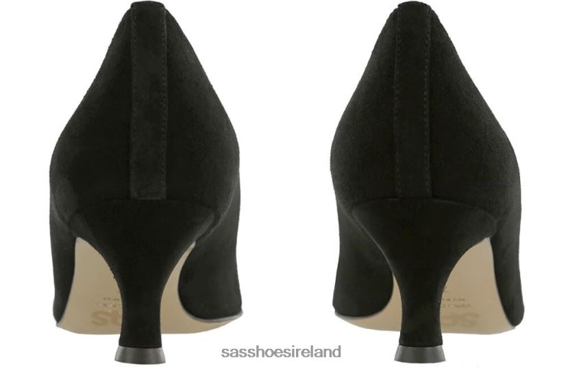Women SAS Moxie Kitten Heel Inspired X88N24342 Black Suede