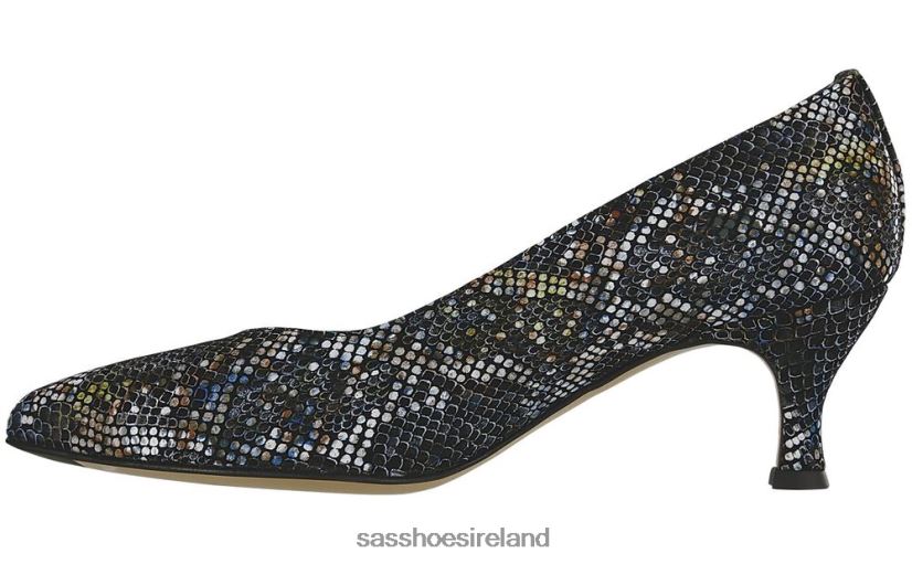 Women SAS Moxie Kitten Heel Inspired X88N24359 Multisnake Black