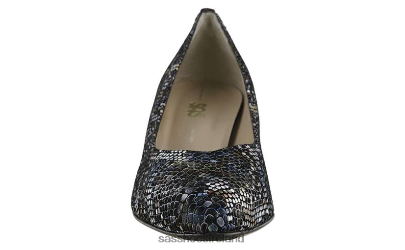 Women SAS Moxie Kitten Heel Inspired X88N24359 Multisnake Black