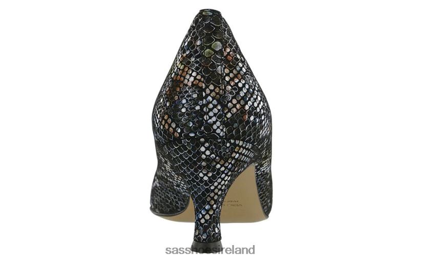 Women SAS Moxie Kitten Heel Inspired X88N24359 Multisnake Black