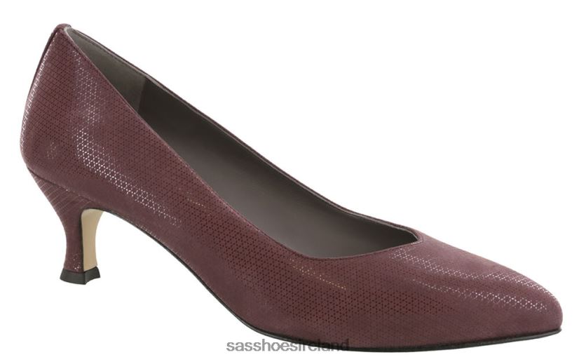 Women SAS Moxie Kitten Heel Inspired X88N24365 Webster Wine