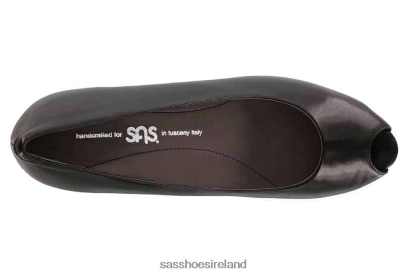 Women SAS Scarlett Peep Toe Wedge Inspired X88N24345 Black