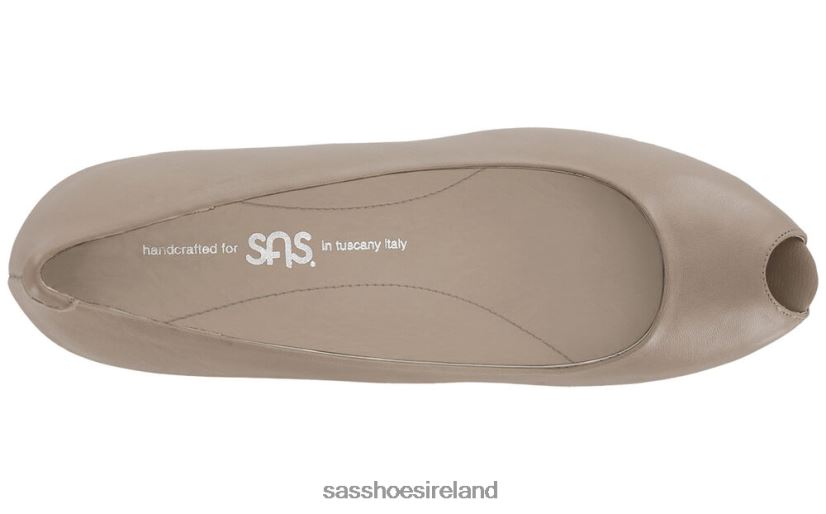 Women SAS Scarlett Peep Toe Wedge Inspired X88N24372 Mushroom