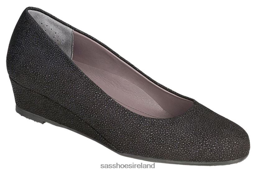 Women SAS Sofia USA Wedge Pump Inspired X88N24338 Noir