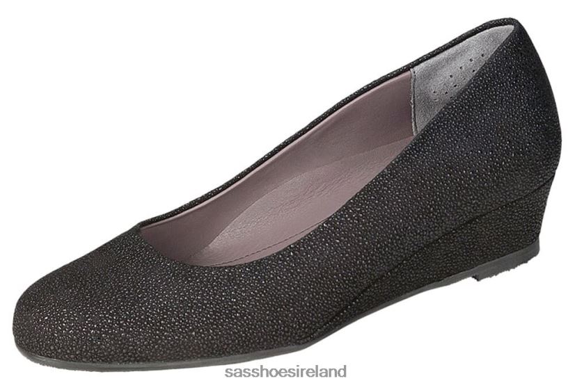 Women SAS Sofia USA Wedge Pump Inspired X88N24338 Noir