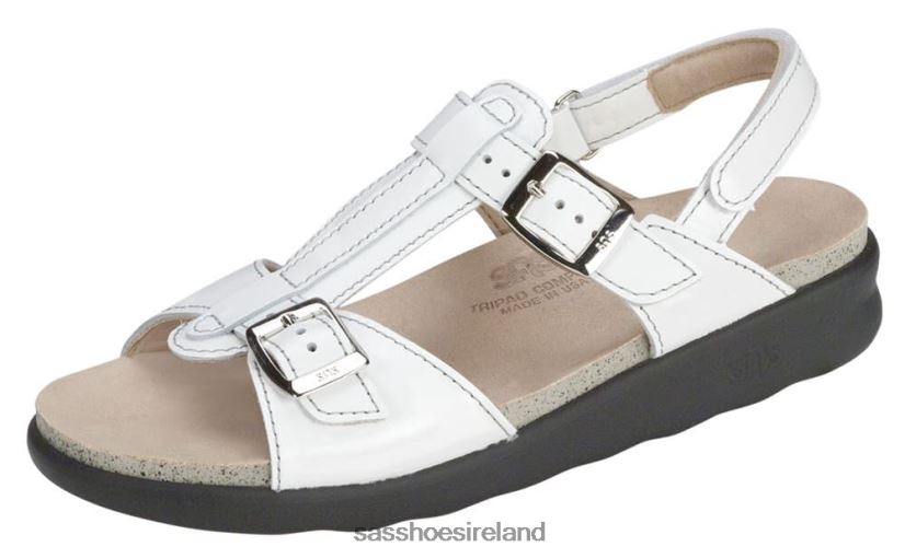 Women SAS Captiva T-Strap Sandal Versatile X88N24149 White