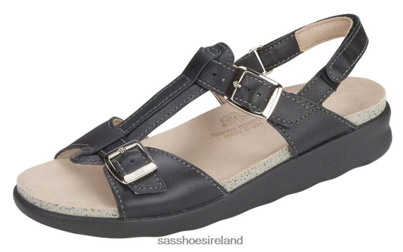 Women SAS Captiva T-Strap Sandal Versatile X88N24150 Black