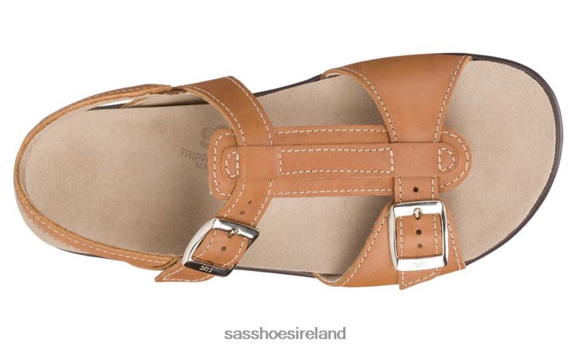 Women SAS Captiva T-Strap Sandal Versatile X88N24151 Caramel