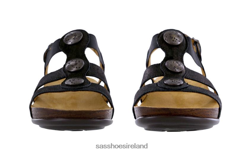 Women SAS Clover T-Strap Sandal Versatile X88N24158 Space Nero