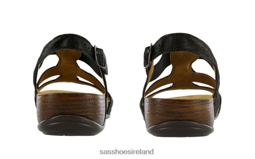 Women SAS Clover T-Strap Sandal Versatile X88N24158 Space Nero