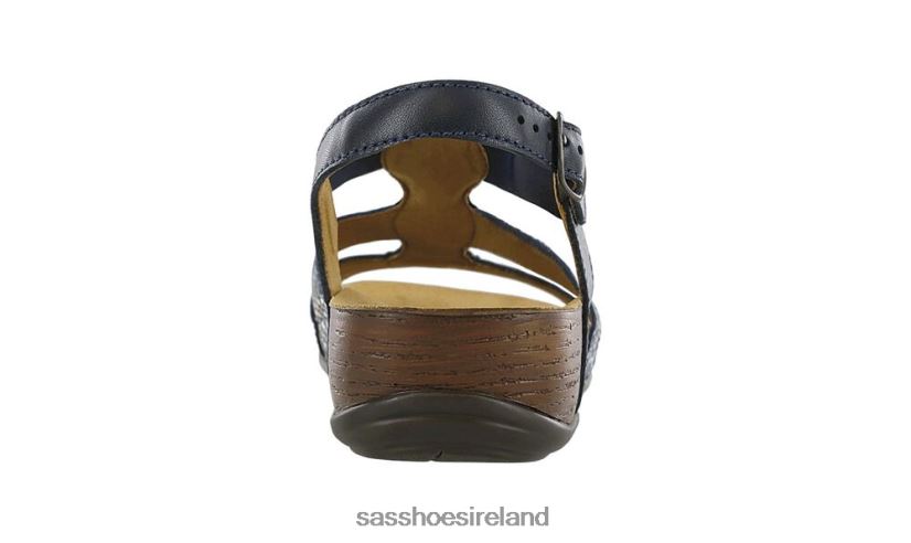 Women SAS Clover T-Strap Sandal Versatile X88N24159 Navy Multi