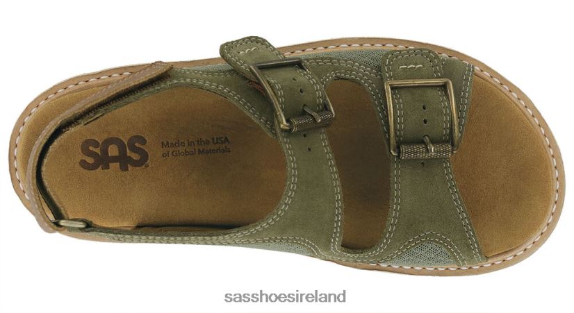 Women SAS Conga Heel Strap Sandal Versatile X88N24404 Desert Sage