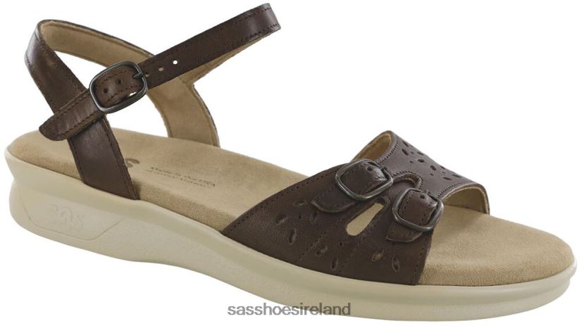 Women SAS Duo Quarter Strap Sandal Versatile X88N2479 Darkwood