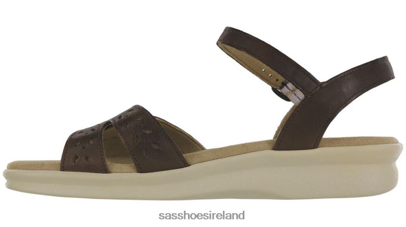 Women SAS Duo Quarter Strap Sandal Versatile X88N2479 Darkwood