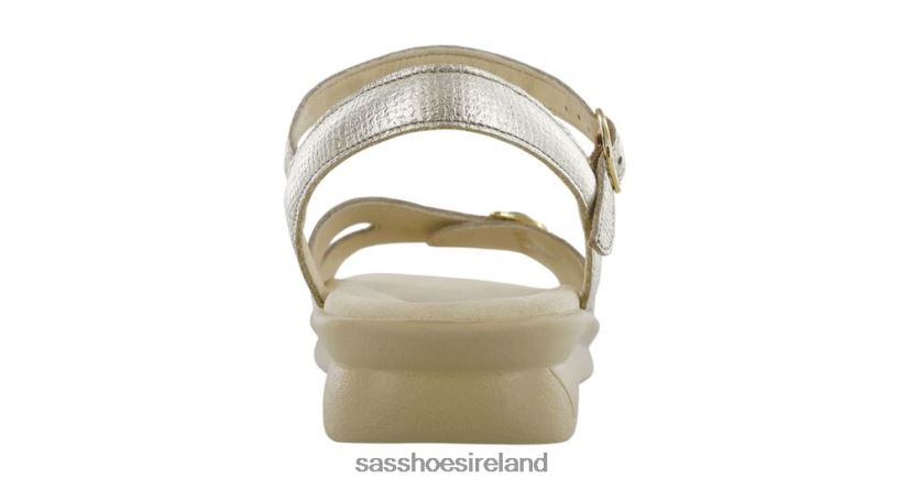 Women SAS Duo Quarter Strap Sandal Versatile X88N2488 Gold Linen
