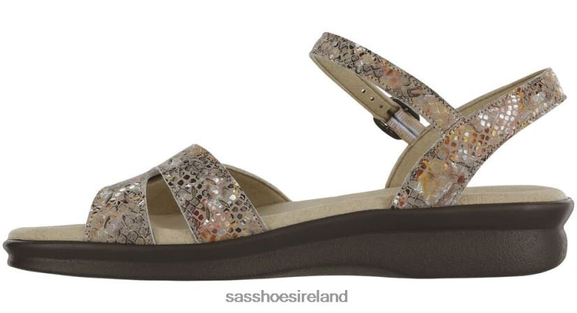 Women SAS Duo Quarter Strap Sandal Versatile X88N2489 Multisnake Taupe