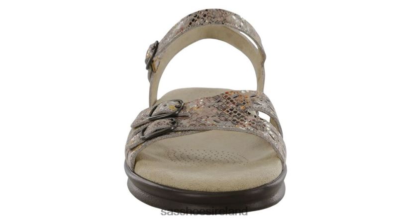Women SAS Duo Quarter Strap Sandal Versatile X88N2489 Multisnake Taupe