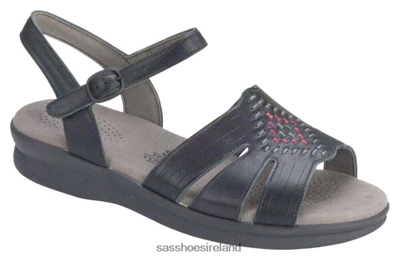 Women SAS Huarache Quarter Strap Sandal Versatile X88N2465 Black