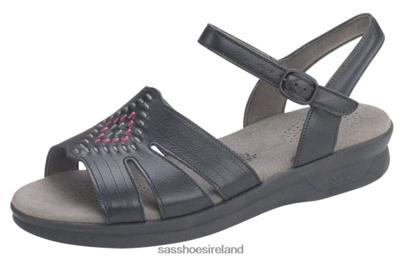 Women SAS Huarache Quarter Strap Sandal Versatile X88N2465 Black