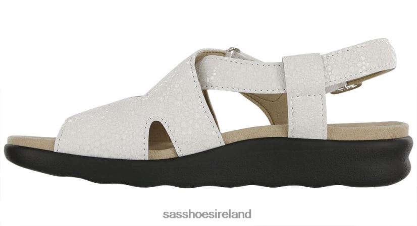 Women SAS Huggy Cross Strap Sandal Versatile X88N24168 Vanilla