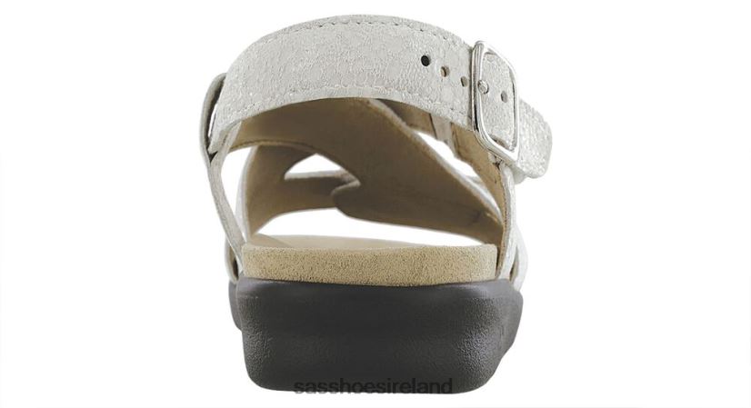 Women SAS Huggy Cross Strap Sandal Versatile X88N24168 Vanilla