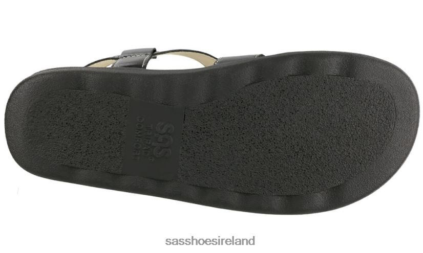 Women SAS Huggy Cross Strap Sandal Versatile X88N24169 Nero