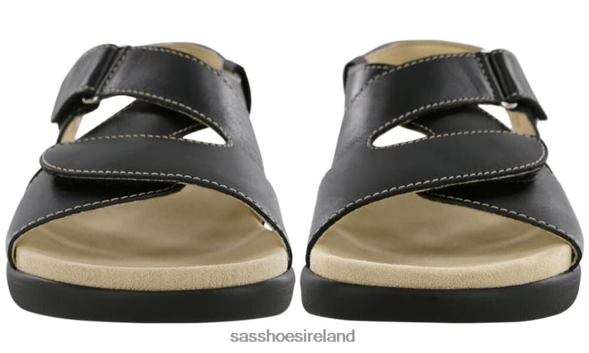 Women SAS Huggy Cross Strap Sandal Versatile X88N24169 Nero