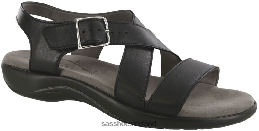 Women SAS Laguna Cross Strap Sandal Versatile X88N24171 Black