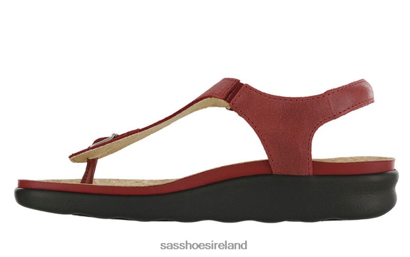 Women SAS Marina T-Strap Sandal Versatile X88N24140 Red