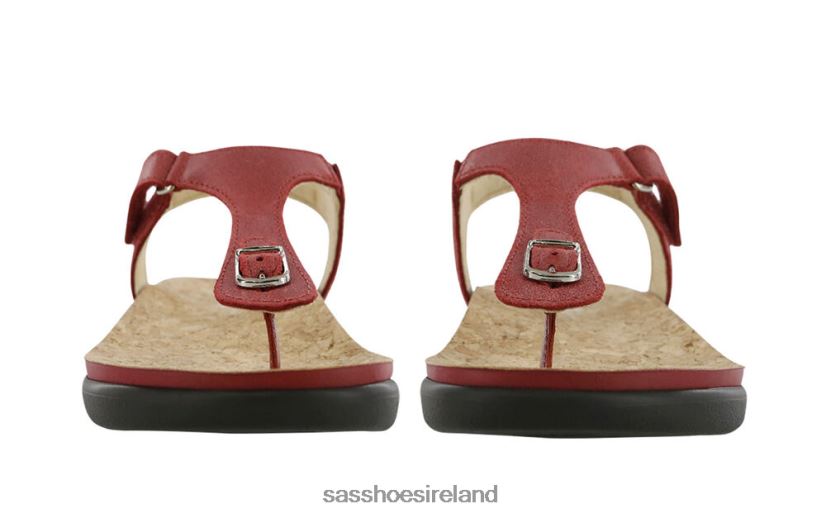 Women SAS Marina T-Strap Sandal Versatile X88N24140 Red