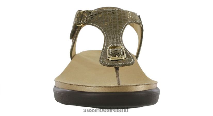 Women SAS Marina T-Strap Sandal Versatile X88N24142 Olive Gold