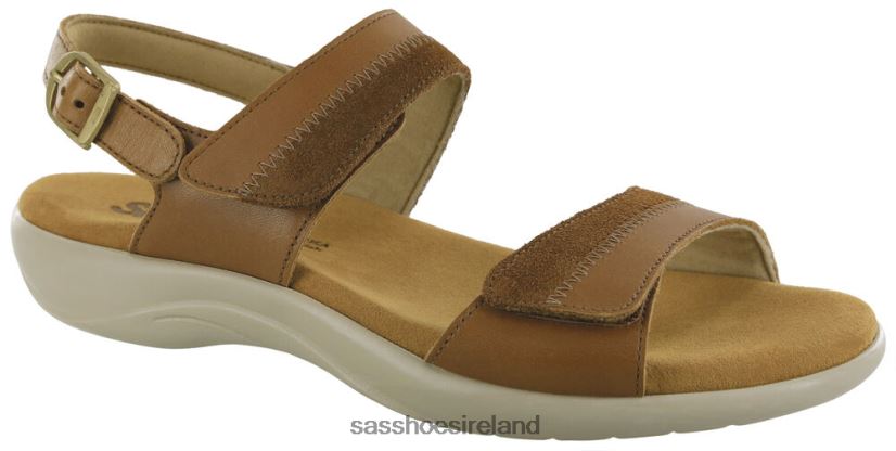 Women SAS Nudu Heel Strap Sandal Versatile X88N24101 Hazel