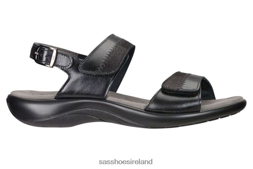 Women SAS Nudu Heel Strap Sandal Versatile X88N2494 Midnight