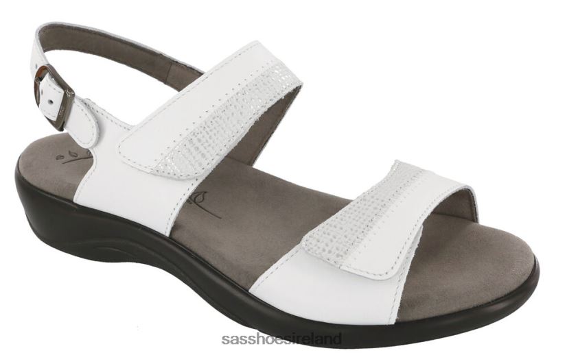 Women SAS Nudu Heel Strap Sandal Versatile X88N2497 White