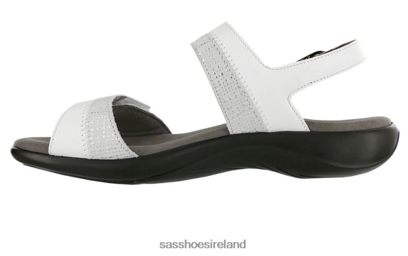 Women SAS Nudu Heel Strap Sandal Versatile X88N2497 White