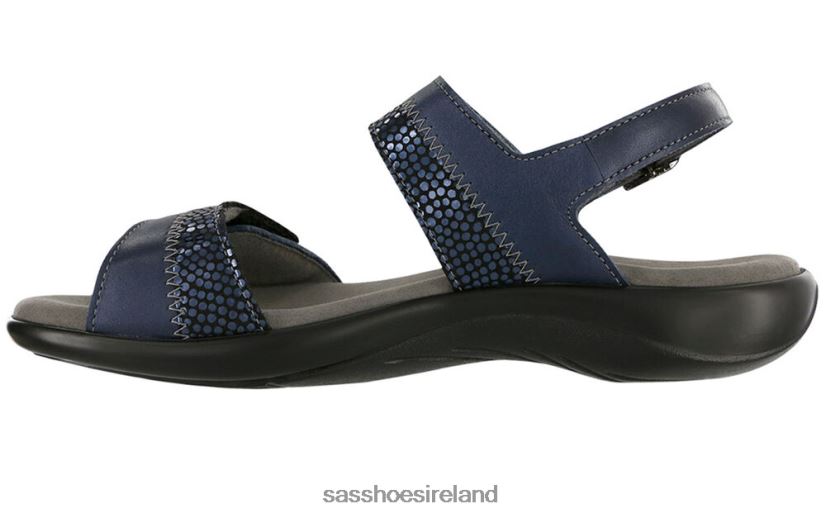 Women SAS Nudu Heel Strap Sandal Versatile X88N2498 Navy