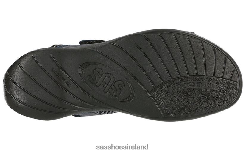 Women SAS Nudu Heel Strap Sandal Versatile X88N2498 Navy