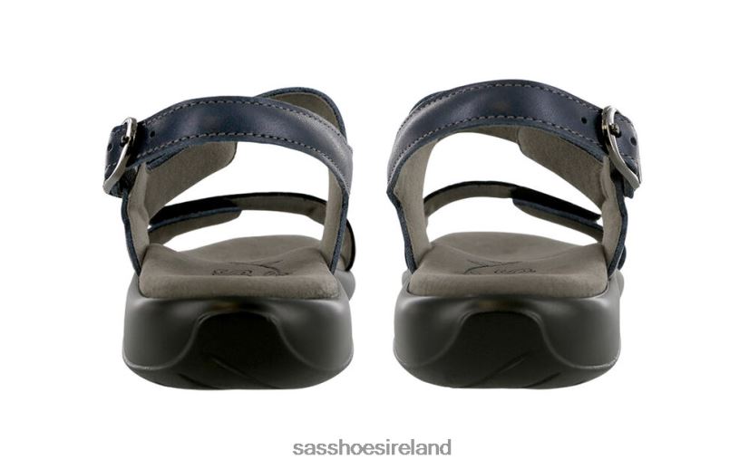 Women SAS Nudu Heel Strap Sandal Versatile X88N2498 Navy