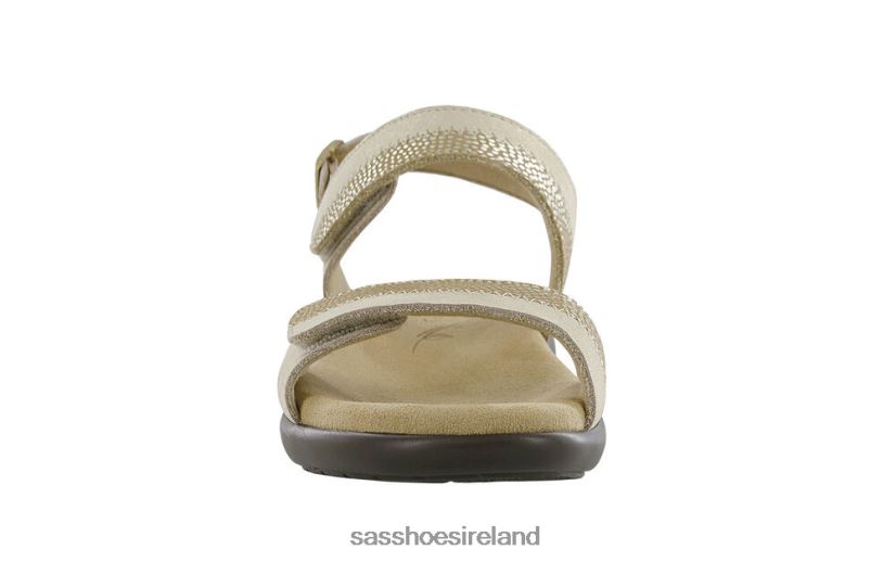 Women SAS Nudu Heel Strap Sandal Versatile X88N2499 Golden