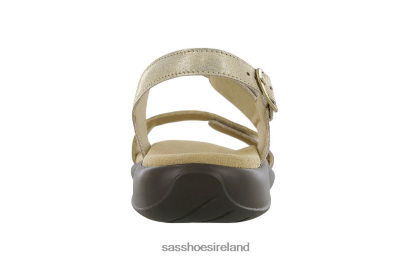 Women SAS Nudu Heel Strap Sandal Versatile X88N2499 Golden